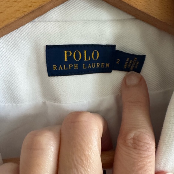 Polo Ralph Lauren monogram crest white blazer with silver buttons Size 2 NWT - Picture 9 of 10